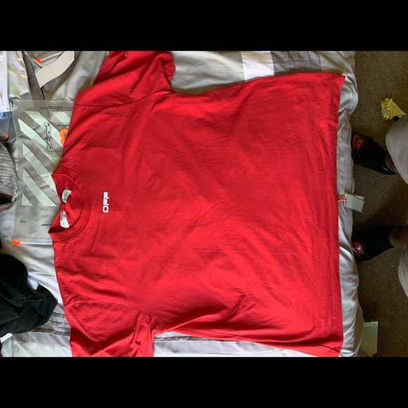 Authentic Off-White Red Airport Tape Over T-Shirt - Picture 2 of 3